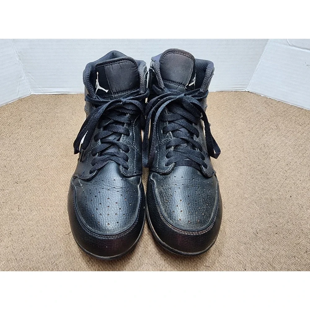 Nike Air Jordan 1 Mid TD Men's 8 Black White football cleats FJ6805-001